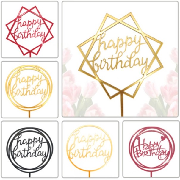 Gelukkige verjaardag taartdecoratie