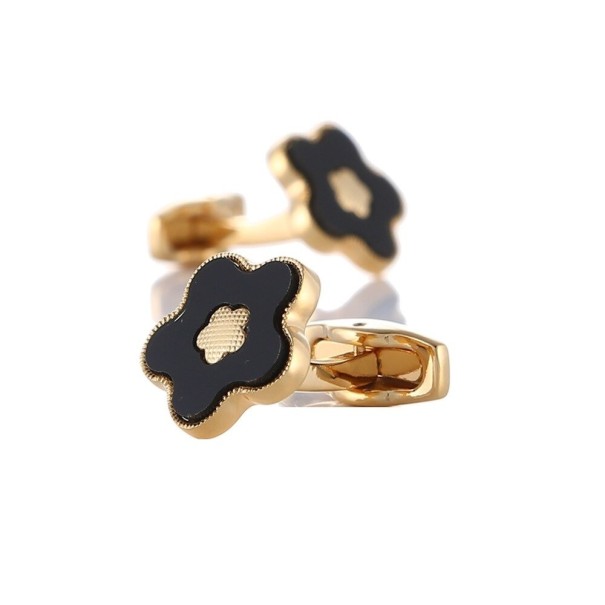 Gemelos flor T1340 dorado