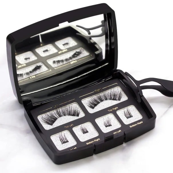 Gene magnetice artificiale de lux 11 x 29 mm + segmente 5 mm Set pentru un aspect natural Gene reutilizabile aplicare ușoară 1