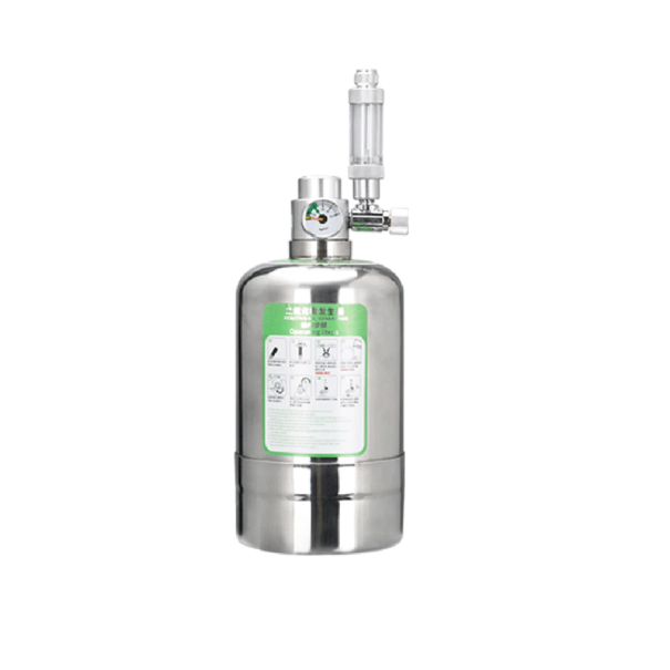 Generátor oxidu uhličitého do akvária 1 l CO2 systém z nerezové oceli 12V s ventilem a reaktorem pro rostliny a ryby 10 x 29 cm 1