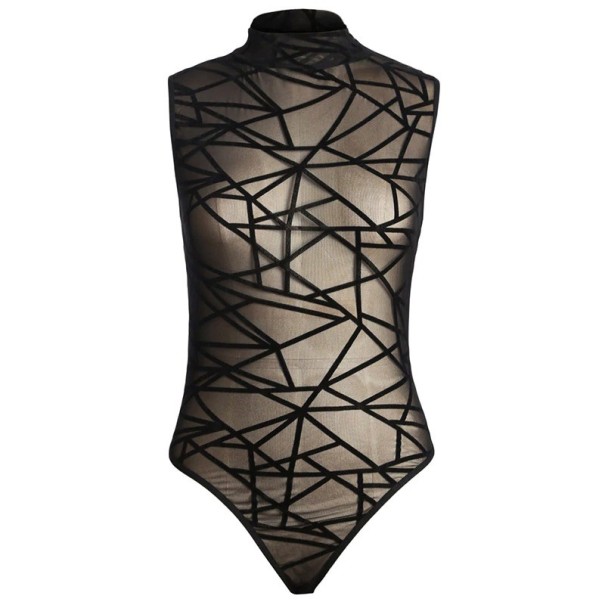 Gennemsigtig ærmeløs bodysuit til kvinder B784 M