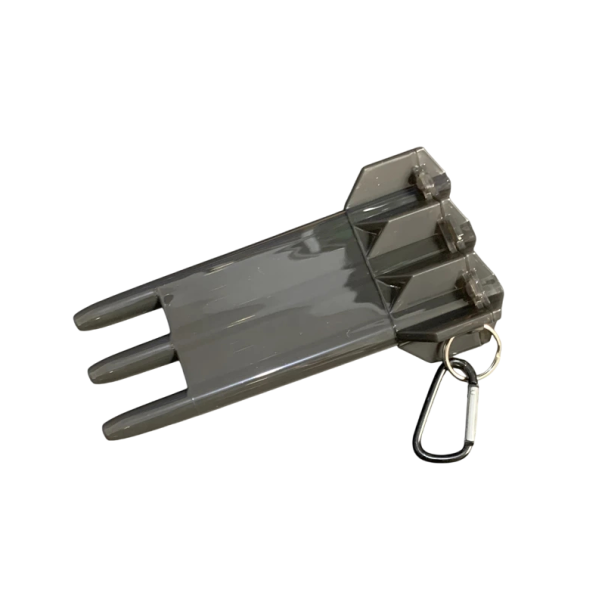 Gennemsigtig plastikboks til pile 17x8,5 cm holdbar etui med nøglering til bløde spidser og pile op til 7 mm bærbart tilbehør til pile sort