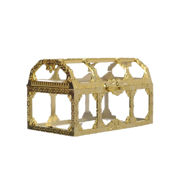 Gennemsigtig smykkeskrin guld