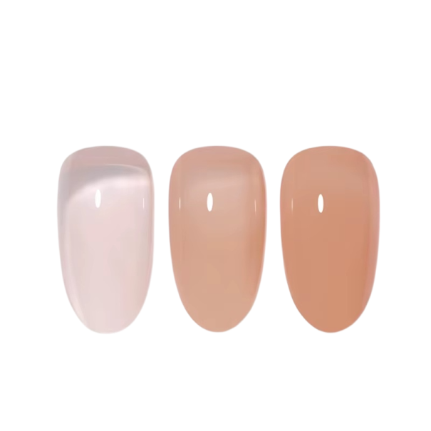 Gennemsigtig UV LED neglelak 15 ml Jelly effekt med lagdelt intensitet Naturligt udseende Hurtigttørrende holdbarhed 40–45 dage 1