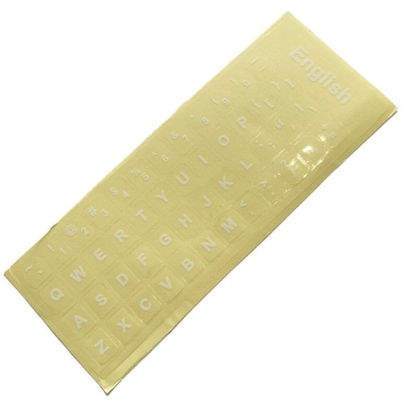 Gennemsigtige sprogklistermærker på tastaturet 1