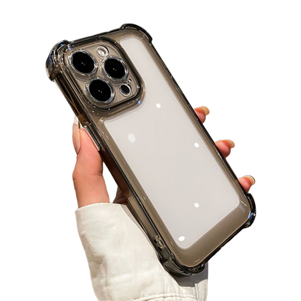 Gennemsigtigt bagcover til iPhone 15 Plus sort