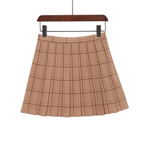 Geplooide minirok voor dames, geruit L 2