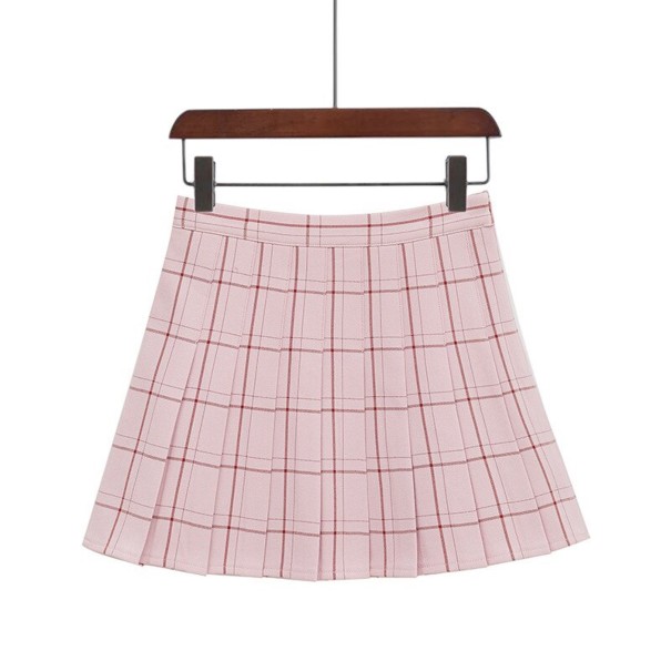 Geplooide minirok voor dames, geruit S 1