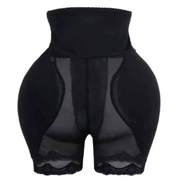 Gepolsterte Shaping-Slips für Damen Lifting-Slips vergrößern die Hüfte Straffende Unterwäsche zum Verschlanken der Taille Push-Up-Effekt zum Anheben des Gesäßes schwarz XL