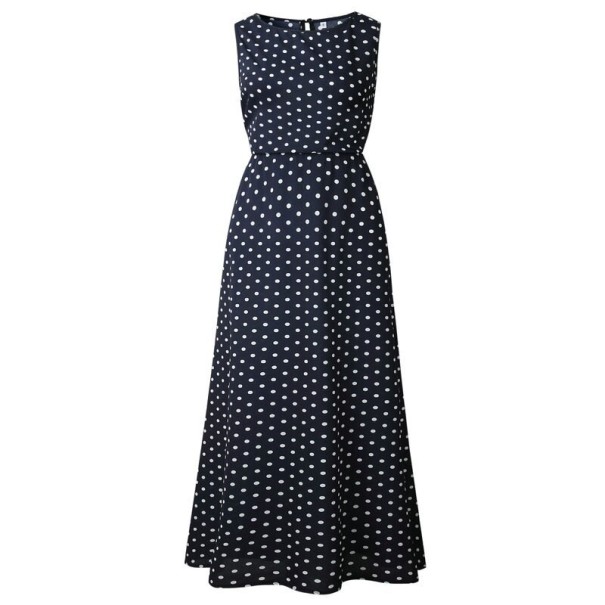 Gepunktetes Damenkleid A2801 dunkelblau L
