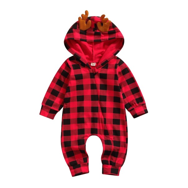 Geruite jumpsuit voor baby&#39;s T2724 12-18 maanden