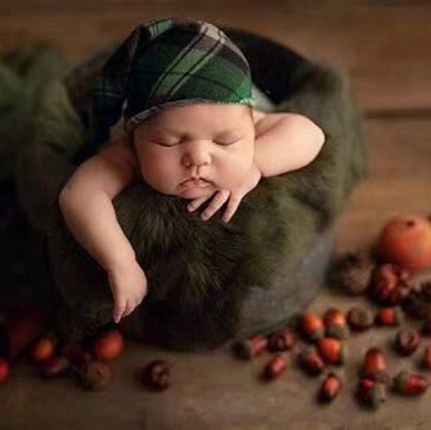 Geruite kinderhoed