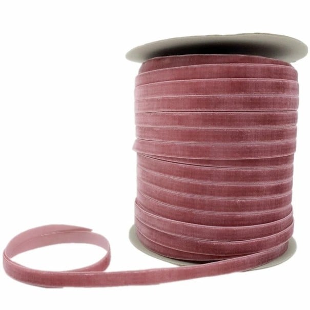 Geschenkband 25 mm 4,6 m Samt Luxus Dekoband Dekoband für Geschenkverpackungen Hochzeitsdekorationen Kreative Kreationen Schleifen altrosa