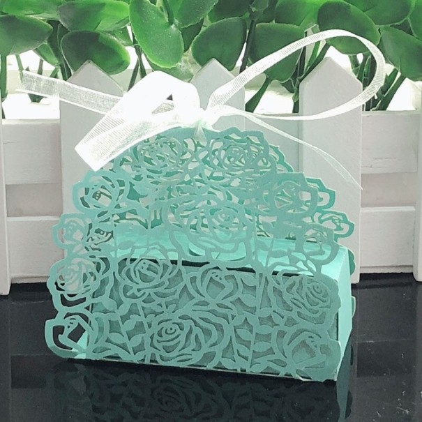 Geschenkbox mit Rosen 10 Stk türkis Geschenkbox mit Rosen 10 Stk türkis