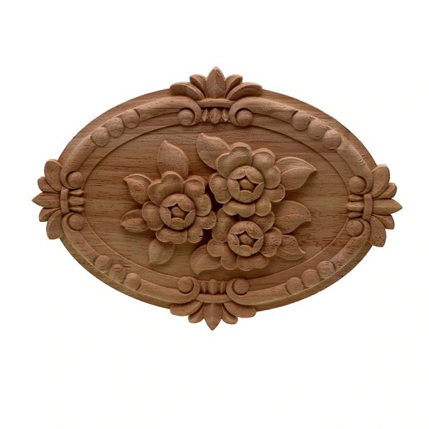 Geschnitzte Dekoration mit Blumen L
