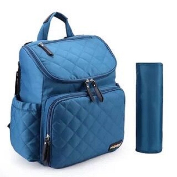 Gesteppte Wickeltasche blau