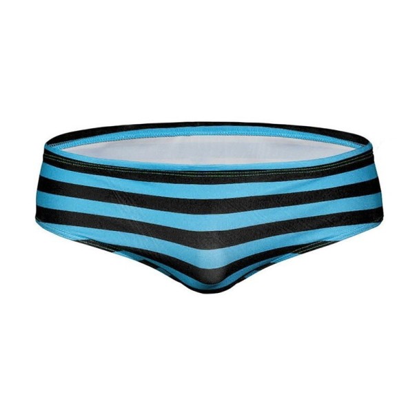 Gestreept herenbadpak F1034 blauw M