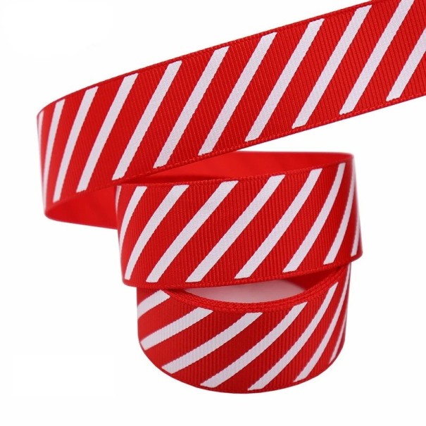 Gestreept lint 25 mm x 9,1 m Decoratief lint voor geschenken Creatieve creatie Satijnen lint voor het arrangeren Handgemaakt Decoratieve rood