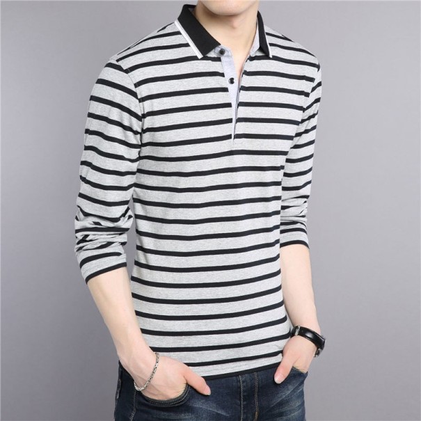 Gestreept poloshirt voor heren J2613