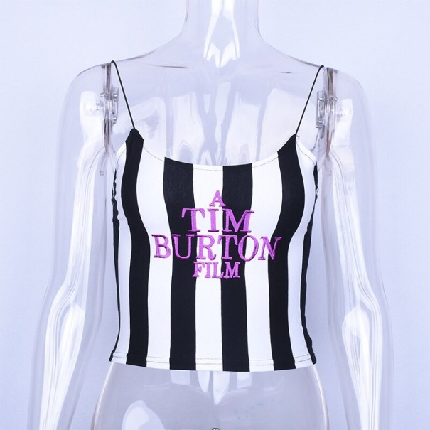 Gestreepte crop top voor dames A1274