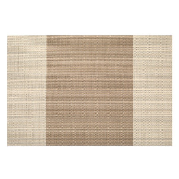 Gestreepte placemat 4 stuks lichtbruin
