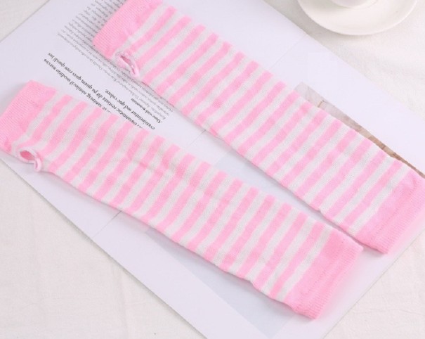 Gestreepte vingerloze handschoenen voor dames 3