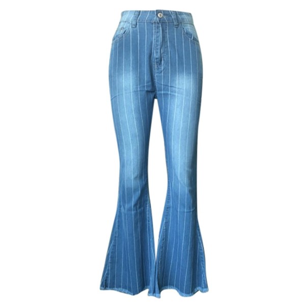 Gestreifte Damenjeans L