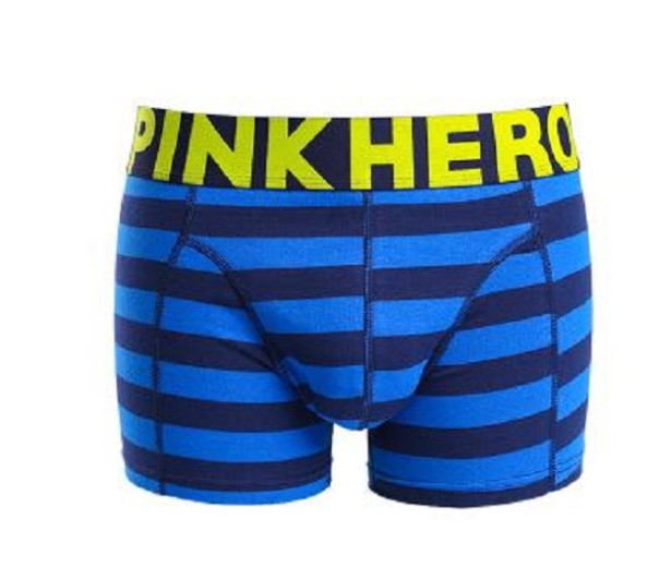 Gestreifte Herren-Boxershorts A2431 dunkelblau L