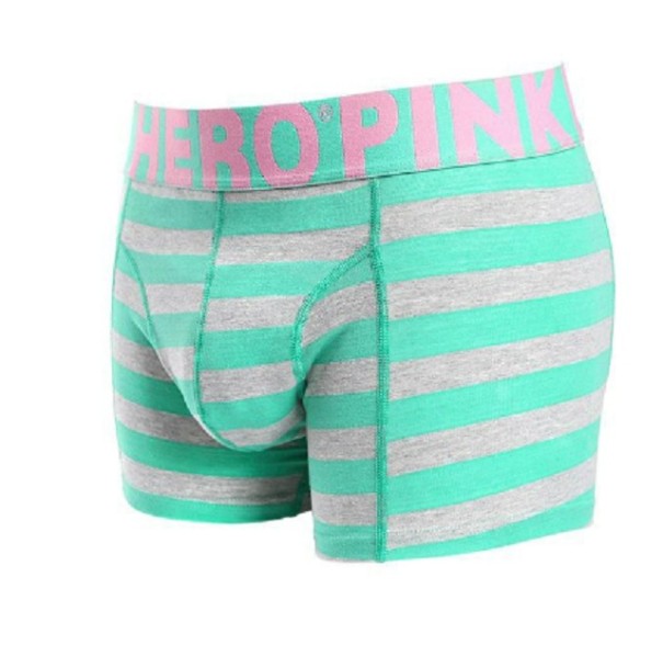 Gestreifte Herren-Boxershorts A2431 grün S