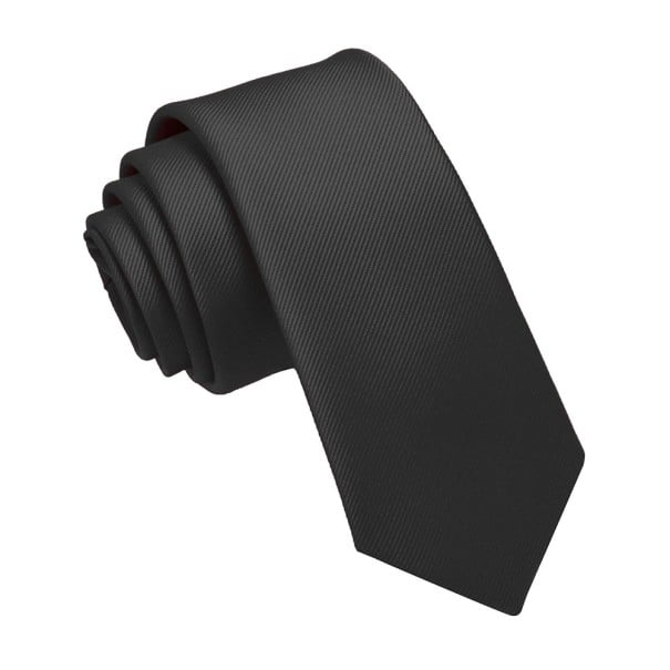 Gestreifte Steppkrawatte für Herren 145 x 6 cm Edle Herrenkrawatte mit feiner Steppung Stilvolles Modeaccessoire für Hochzeiten, Meetings schwarz