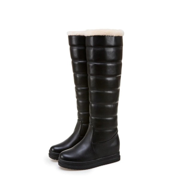 Gestreifte Winterstiefel für Damen J1822 schwarz 38 Gestreifte Winterstiefel für Damen J1822 schwarz 38