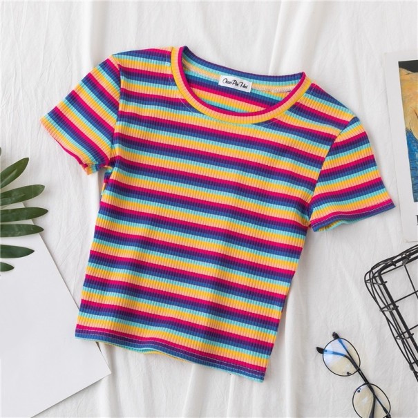 Gestreiftes Damen-T-Shirt B394 S 2