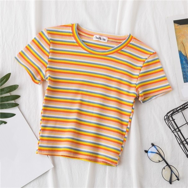 Gestreiftes Damen-T-Shirt B394 M 1