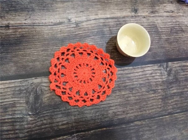 Gestricktes Tischset aus Baumwolle C229 orange