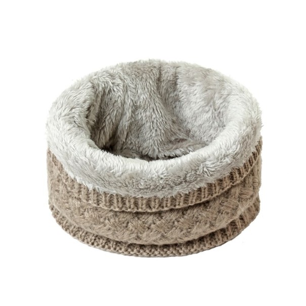 Gestricktes Winterhalstuch für Kinder khaki