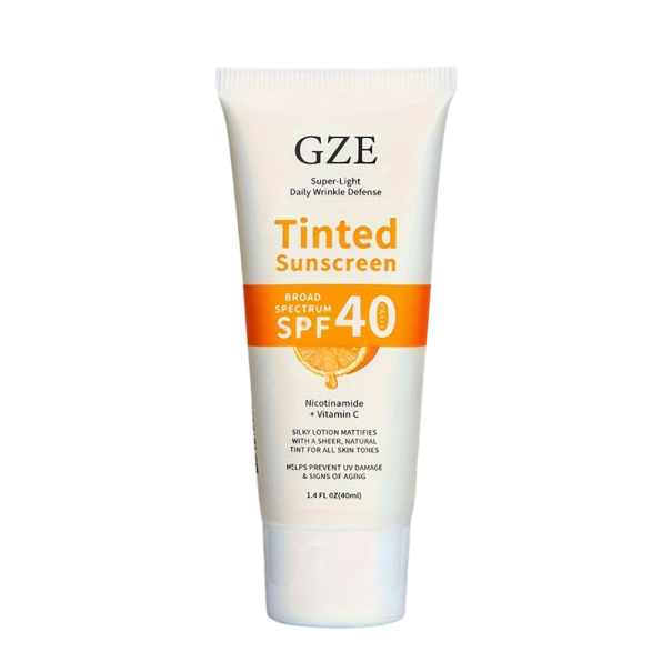 Getönte Sonnencreme für das Gesicht SPF 40 40 ml mit Vitamin C und Niacinamid Mattierender Finish Für alle Hauttöne und die tägliche Pflege