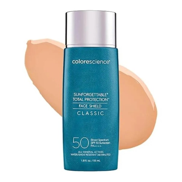 Getönte Sonnencreme für das Gesicht SPF 50 55 ml Mineralischer Schutz Wasserfest Wasserartige Textur Für alle Hauttypen und Tagespflege