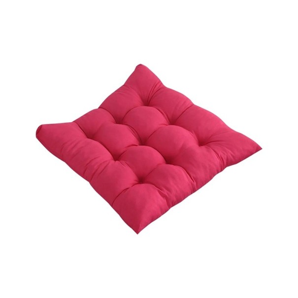 Gevoerde zitkussen voor stoel 40 × 35 cm zacht onderzit met bevestigingslinten voor comfortabel zitten in de binnenruimte roze
