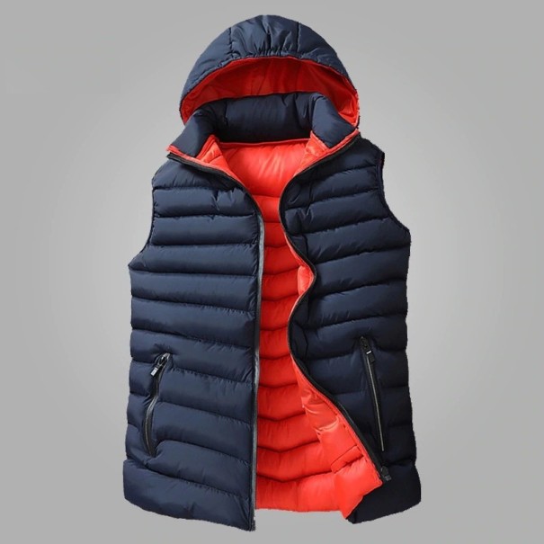 Gewatteerd capuchonvest voor heren