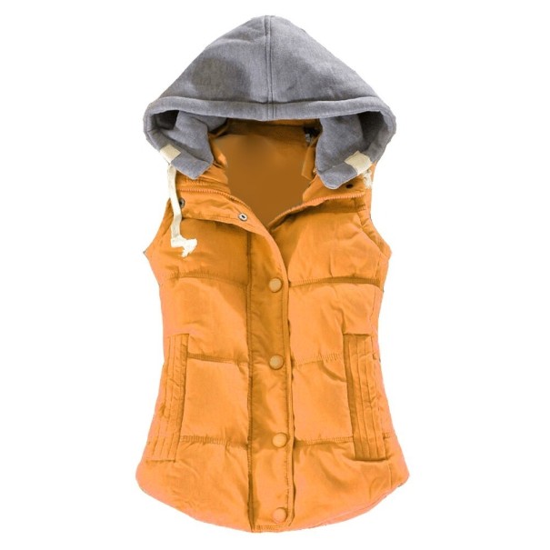 Gewatteerd damesvest P1805 geel S