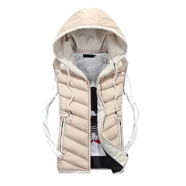 Gewatteerd damesvest P1938 crème S