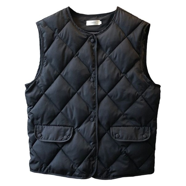 Gewatteerd damesvest P2181 zwart L