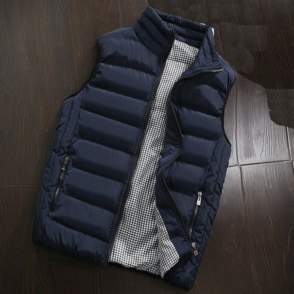 Gewatteerd herenvest donkerblauw M