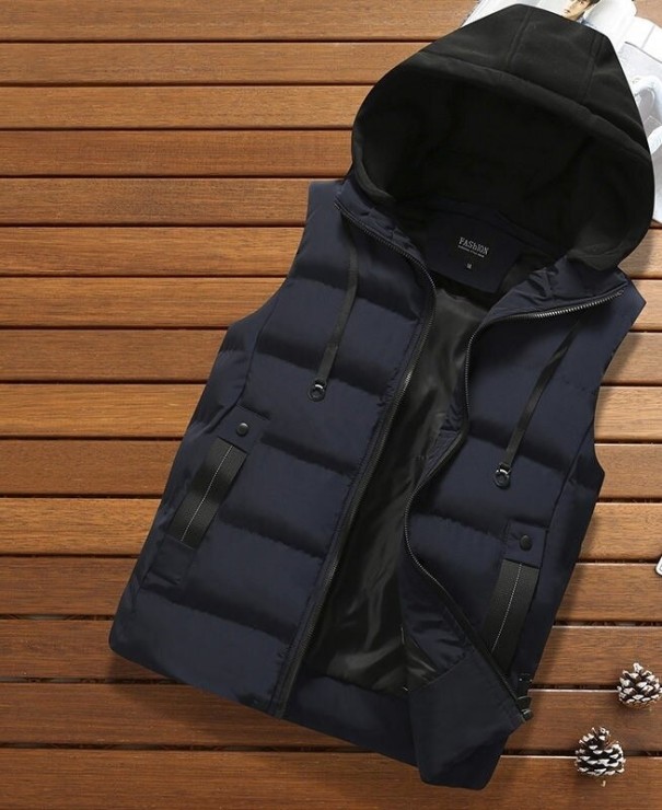 Gewatteerd herenvest S129 donkerblauw S