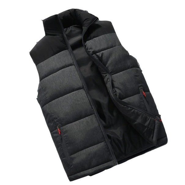 Gewatteerd herenvest S15 donkergrijs XXL