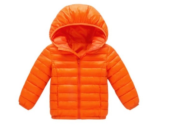 Gewatteerde jas voor meisjes J3039 oranje 3