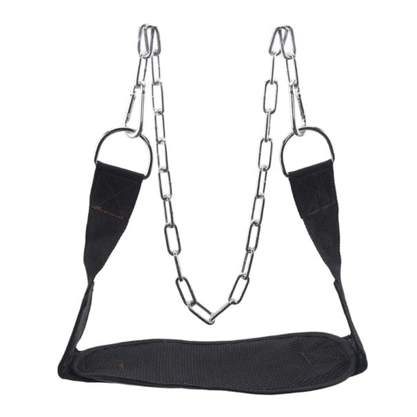 Gewichthebergurt mit Kette 170 x 16,5 cm für das Training mit zusätzlichem Gewicht, textiler Dip-Gurt für Klimmzüge, Dips und Konditionstraining 1