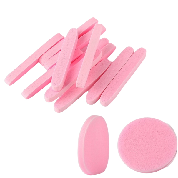 Gezichtsreinigingsspons 60 stuks roze