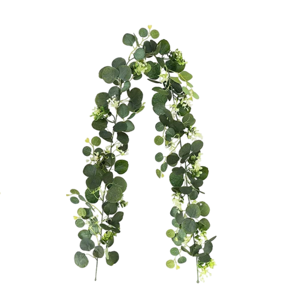 Ghirlanda artificiale di foglie di vite 180 cm in plastica decorativa realistica per appendere a parete, pergola e decorazione d'interni 1