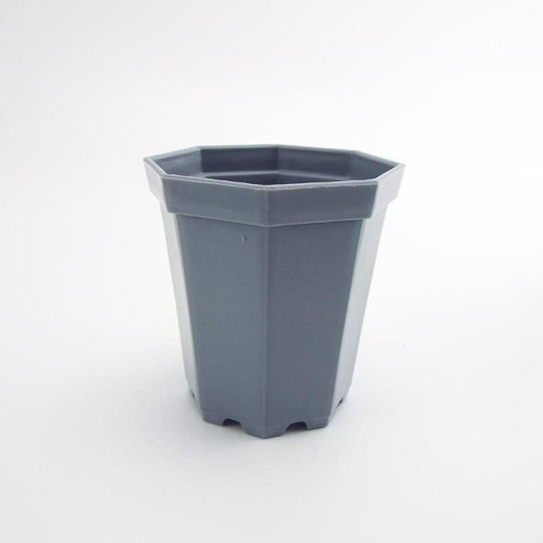 Ghiveci din plastic 4 buc gri inchis S